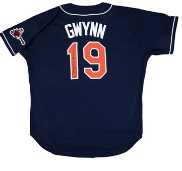 1998 Tony Gwynn Game Used & Signed San Diego Padres Navy Alternate Home Jersey (Sports Investors Authentication & Beckett)
